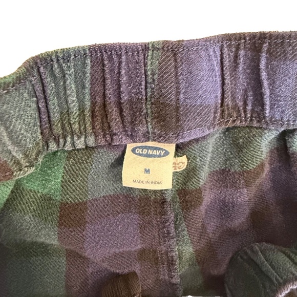 Old Navy Flannel Plaid Tartan Men's Lounge Pajama Pants; Blue/Green; Size Med - Picture 4 of 8